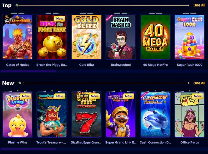 WishWin Casino games